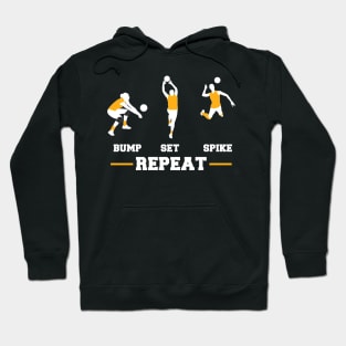 Bump Set Spike Repeat For Volleyball Players Hoodie